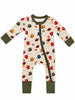 2-Way Zip Romper, Vintage Football Playbook