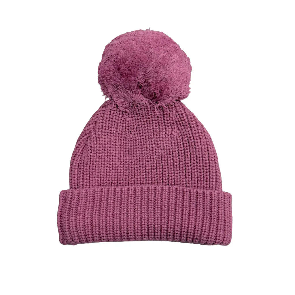 Babysprouts Knit Pom Hat -  Vintage Plum