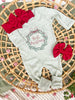 Sage Green First Christmas Wreath Outfit