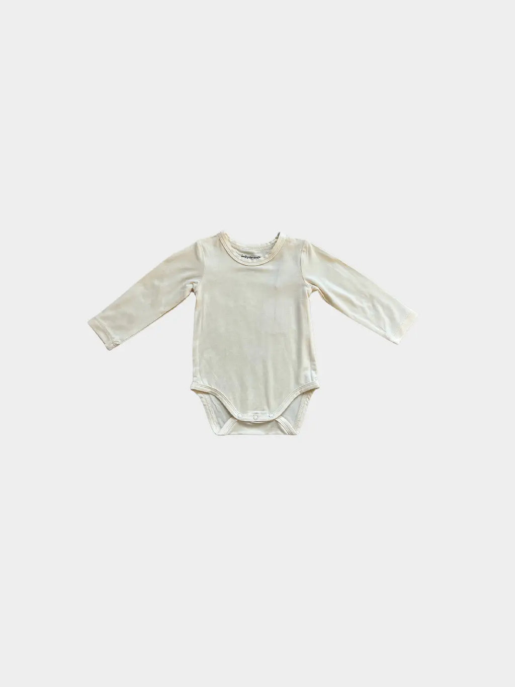 Bamboo Baby Long Sleeve Bodysuit - Cream