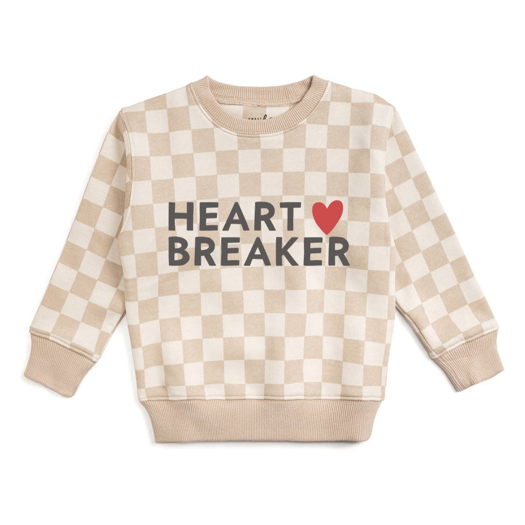 Heartbreaker Checkered Valentine's Day Sweatshirt - Boys