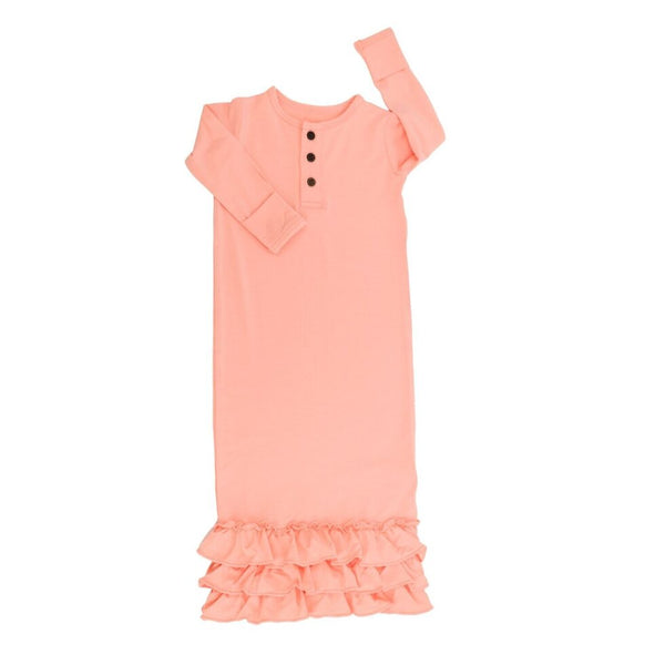 Ruffle Gown - Apricot