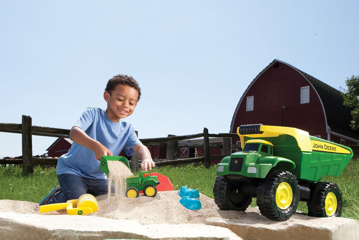 John Deere Durable Construction Vehicles Toy for Kids, Big Scoop Dump Truck, 21 Inch