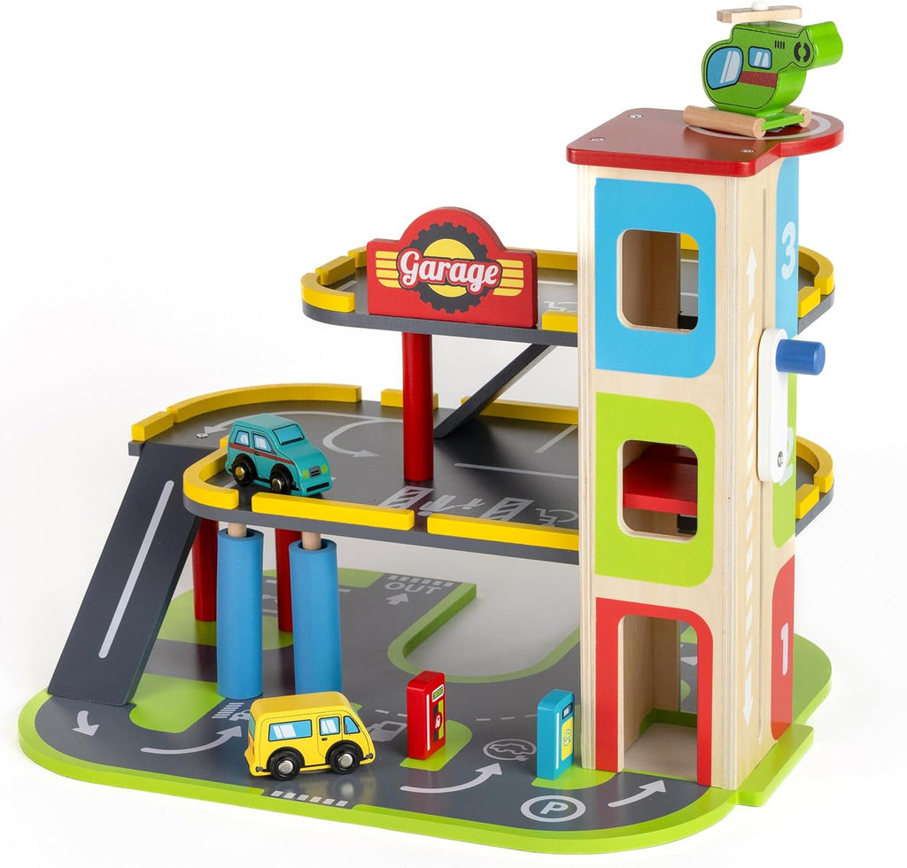 Wooden Busy Wheels Garage Playset (local pick up only)