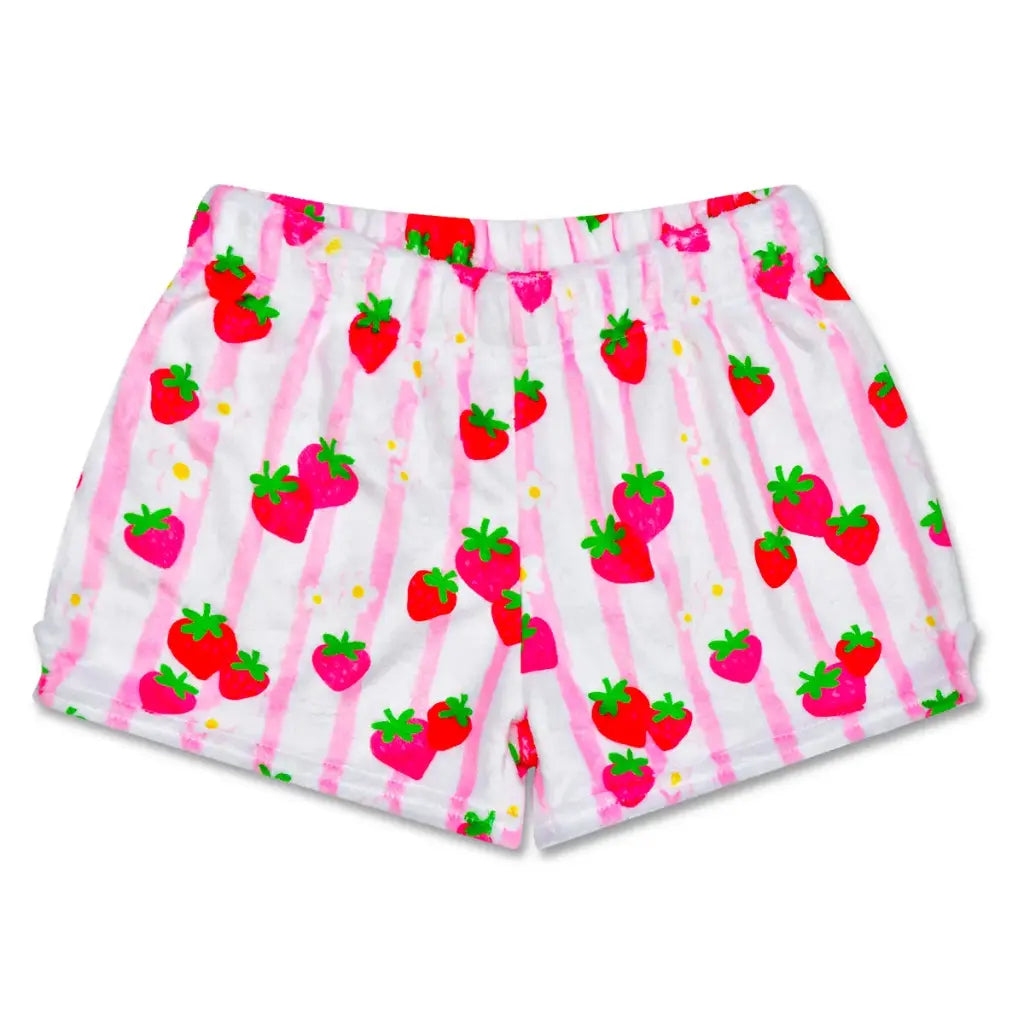 Strawberry Stripes Plush Shorts
