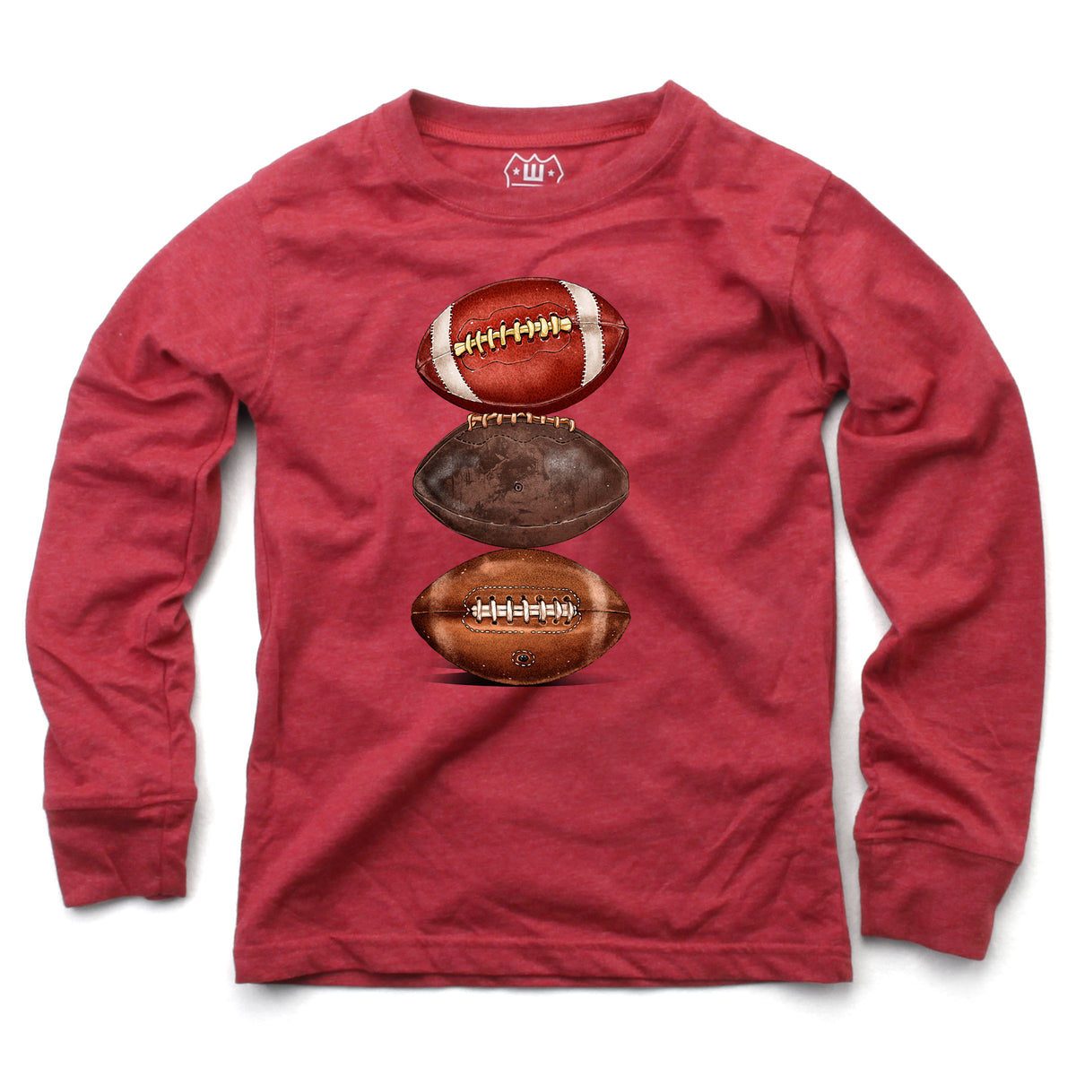 Football Tower LS Tee Bullseye Red BLEND