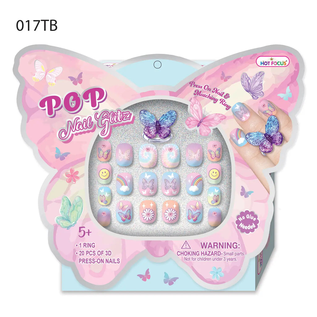 Pop Nail Glitz, Tie Dye Butterfly