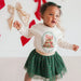Sequin Christmas Tree Patch Long Sleeve Romper - Baby