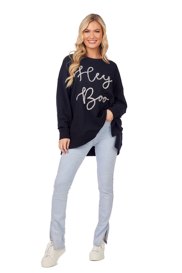 Hey Boo Sparkle Sweatshirt