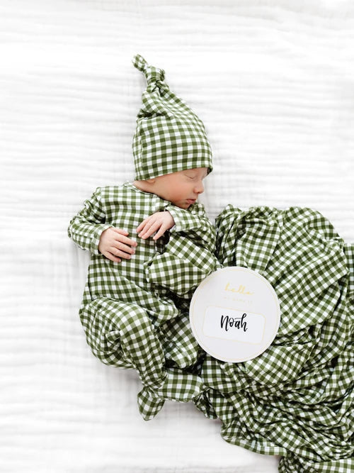 Forrest Top Knot Hat Newborn-3 Month