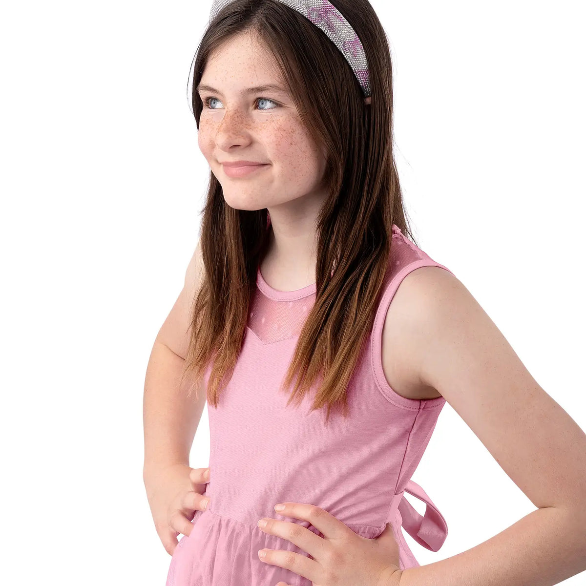 Pink Ribbon Bow Crystal Rhinestone Fashion Headband