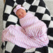 Lana Pink Ribbed SWADDLE Bamboo