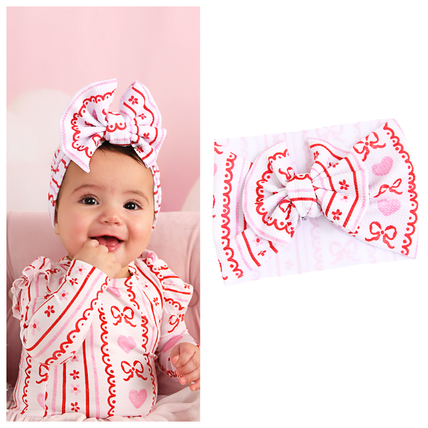 Hallie HEADWRAP Valentines Day Baby Toddler Hair Accessories