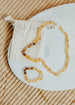 Raw Honey Baltic Amber + Mookaite Jasper || Necklace