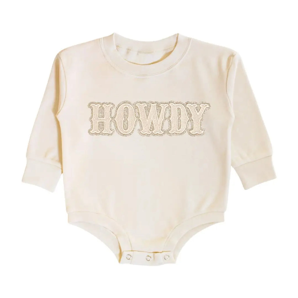 Howdy Patch Long Sleeve Romper