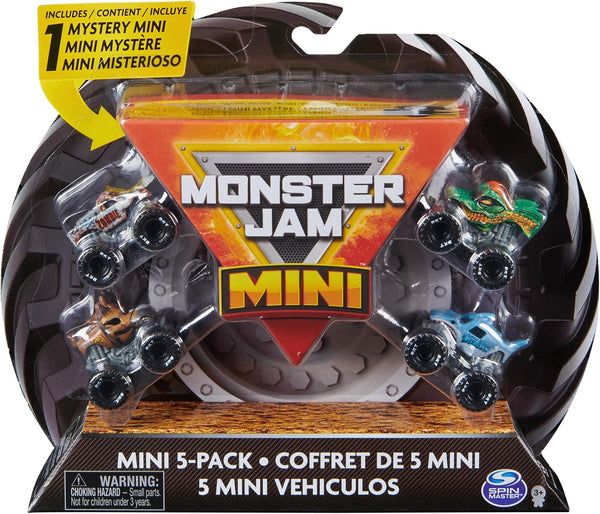 Monster Jam, Official Mini 5-Pack with Mystery Collectible Monster Truck