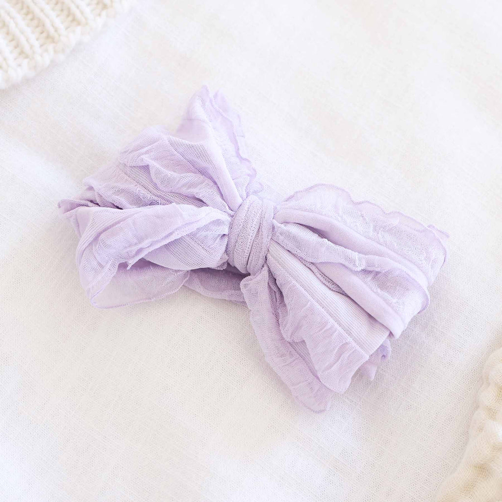 Large Ruffle Knit Bow | Brights