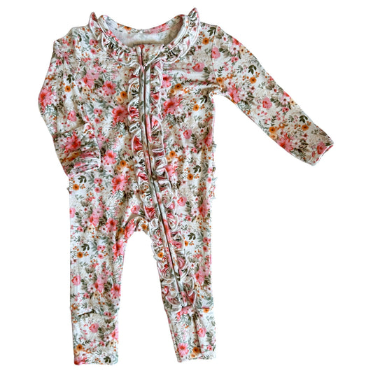 Juliette Ruffle Zip Footie
