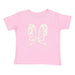 Lace Bunny Bow Patch Easter Short Sleeve T-Shirt - Pink
