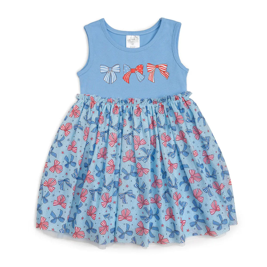 Patriotic Bow Tank Tutu Dress - 4th of July