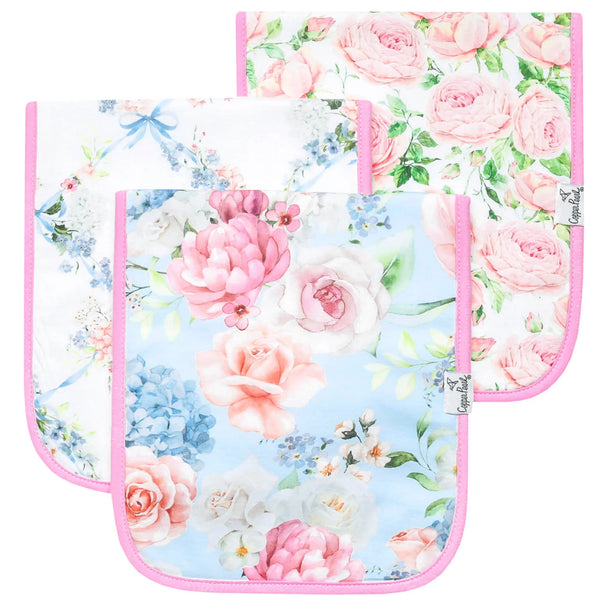 3 Pack Premium Burp Cloths - Genevieve