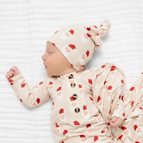 Santa Baby Top Knot Hat Newborn-3 Month