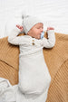 Stevie Ribbed Top Knot Hat - Newborn-3 Month