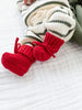 Knit Booties - Red