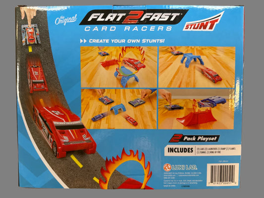 Flat 2 Fast Stunt Card Racers 2 Pack Playset