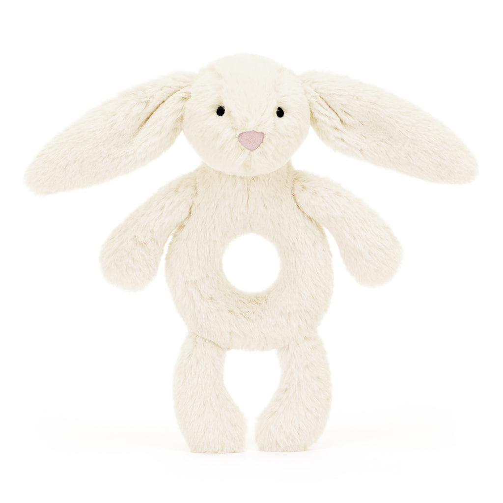 Bashful Bunny Ring Rattle - Cream