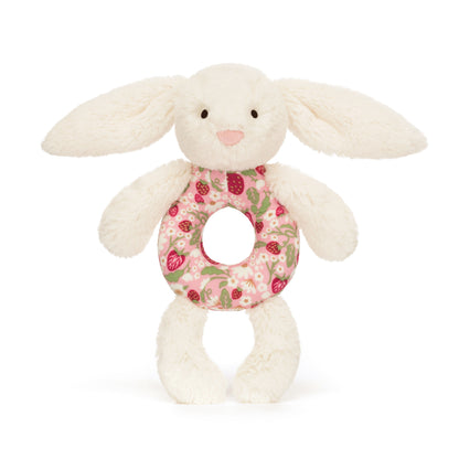 Blossom Cream Bunny 'Berry' Ring Rattle