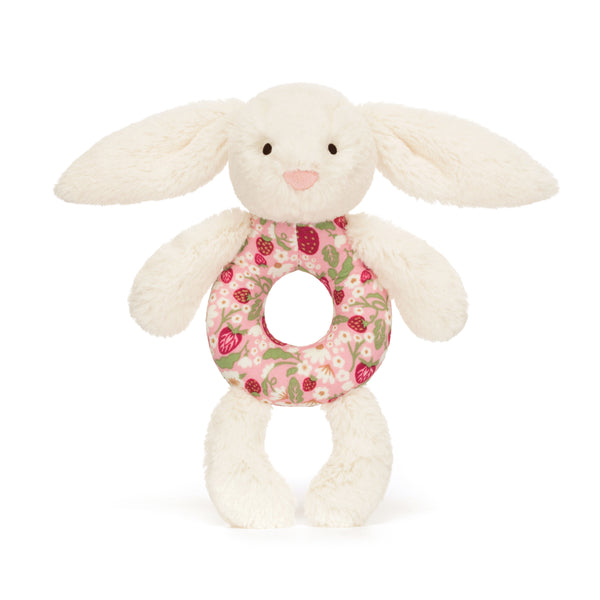 Blossom Cream Bunny 'Berry' Ring Rattle