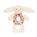 Blossom Cream Bunny 'Berry' Ring Rattle