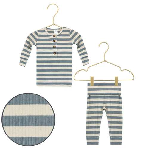 Lincoln Ribbed Top + Bottoms - Newborn-3 Month