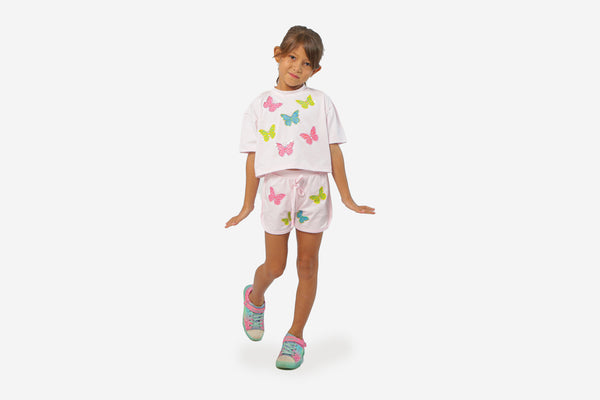 Butterfly Box Tee - Blush