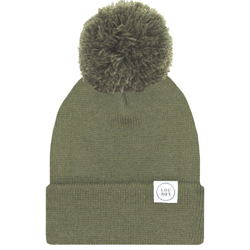Beanie with POM - Moss Green