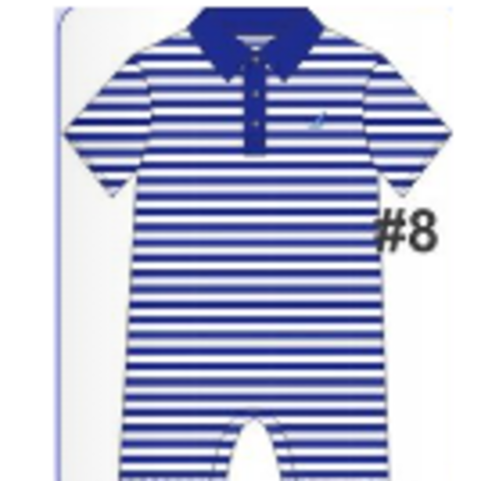 Bansky stripe Performance romper - Blue