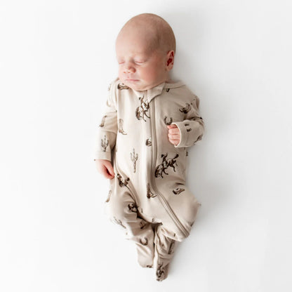 Zippered Footie in Classic Cowboy