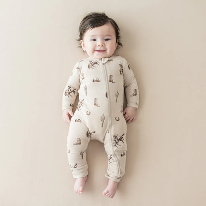 Zippered Romper in Classic Cowboy