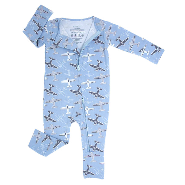 Convertible Romper - Blue Aircrafts