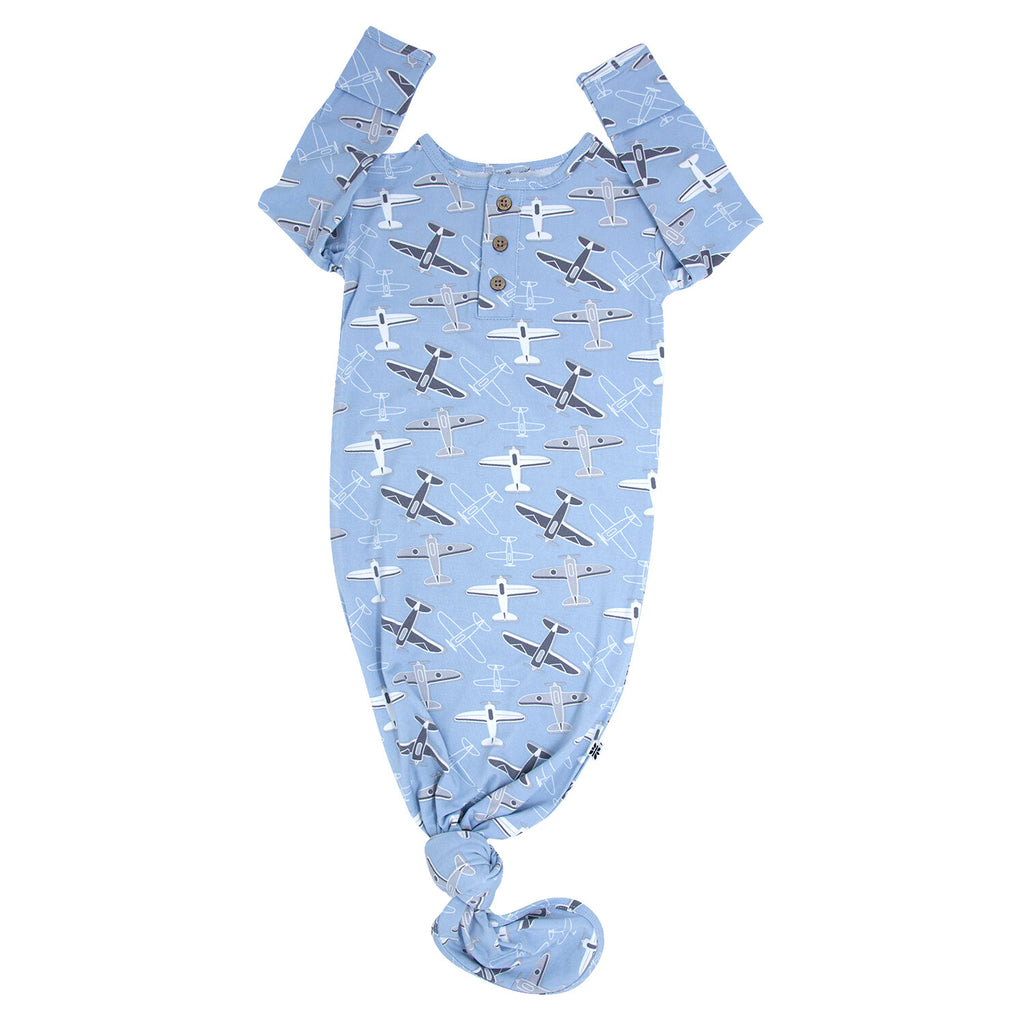 Knotted Gown - Blue Aircrafts