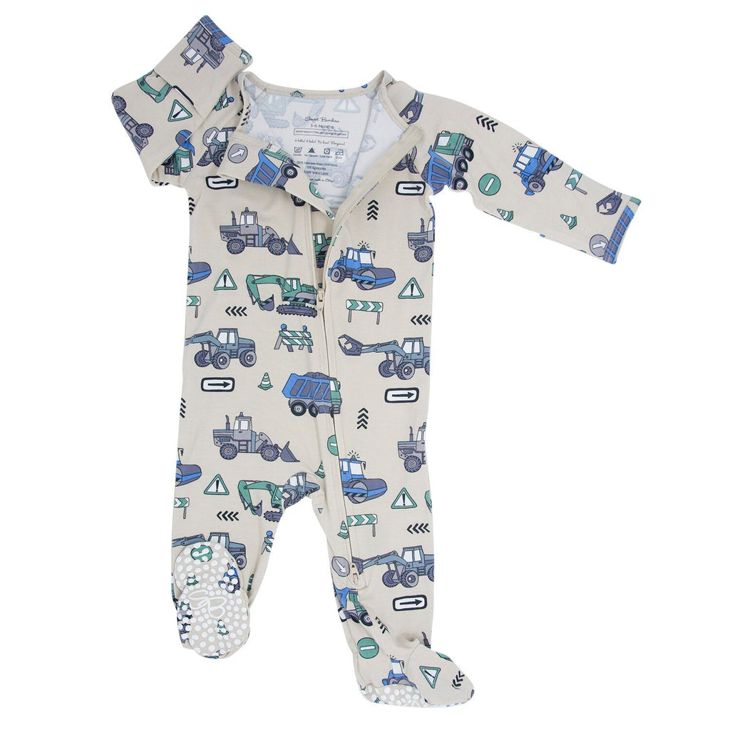 Zipper Footie - Construction Site