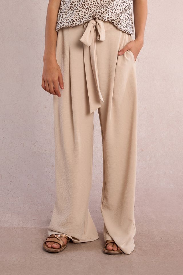 GIRLS WOVEN PANTS - Cream