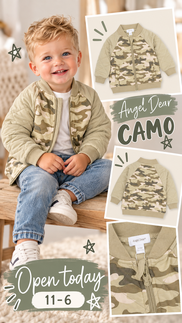 Camo Viscose from Bamboo  Bomber Jacket