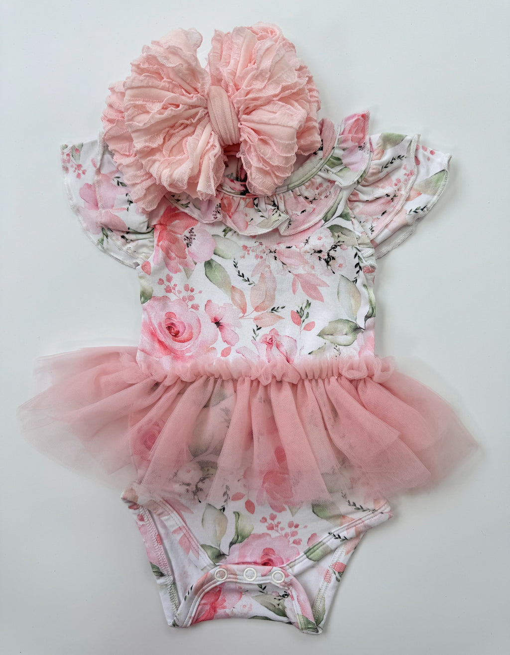 Rosy Posy Flutter Onesie