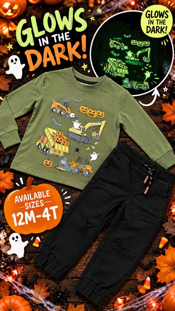 Boys Halloween Construction Top