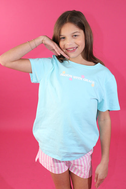 Bloom With Grace Embroidery Graphic Tee
