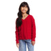 Kids (7-16) Cable Knit V-Neck Sweater | Red