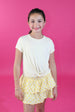 Smocked Waistband Checkered Print Skort - AFTERGLOW