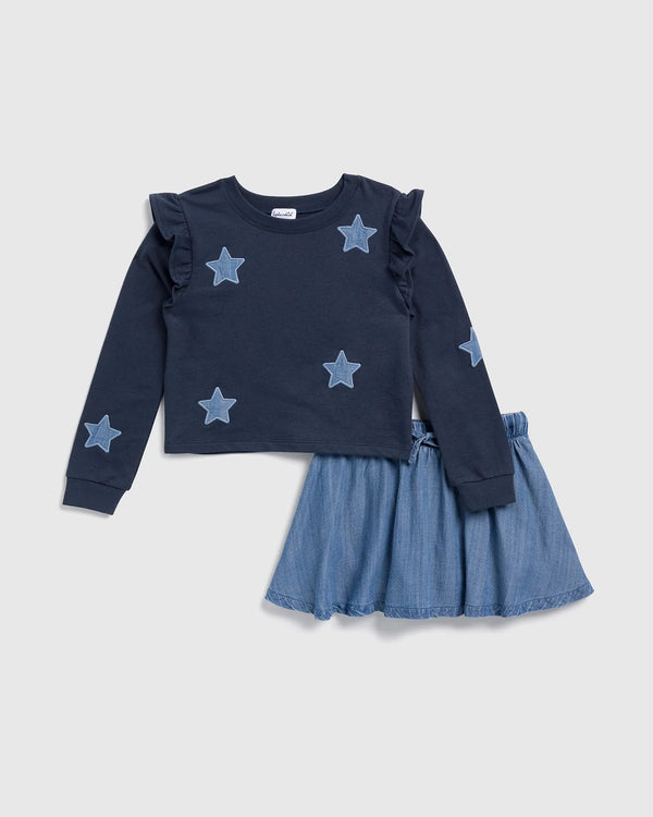 Toddler Girl Shining Star Skirt Set